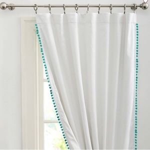 PB Teen Pom Pom Blackout Curtain, 44 x 84